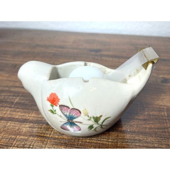 Takahashi San Francisco Bird Butterfly Design Tape Dispenser Japan Vintage Art - Picture 3 of 7
